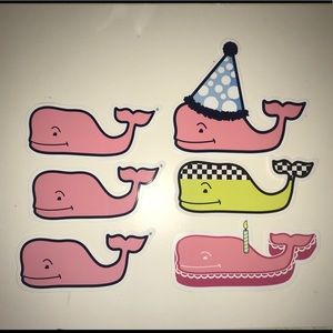 6 Vineyard Vines Whale Stickers